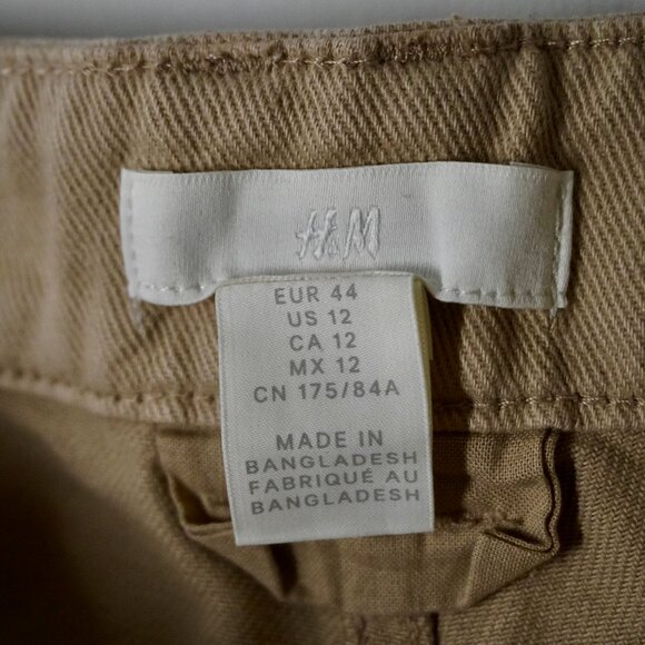 H&M High-Waisted Tapered Mom Jeans - Tan Beige - Picture 5 of 5